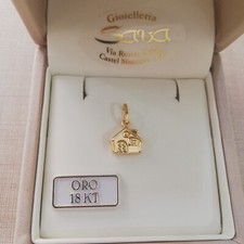Ciondolo casa House Home pendente in oro giallo 750 18 Kt 