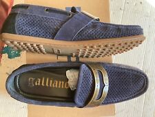 John Galliano Premium Mocassini Barca Uomo 42 - NUOVE & ORIGINALI - RRP 499,90