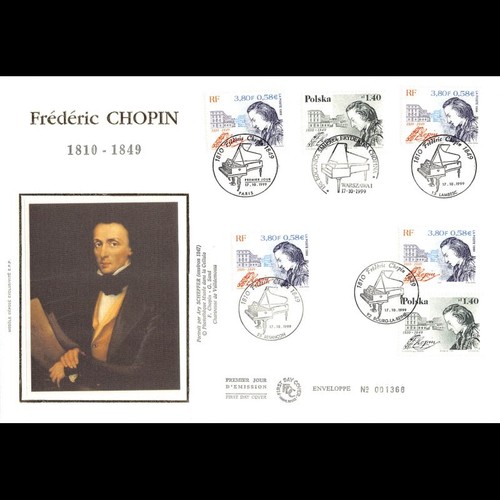 Fdc soie france pologne - fdc,