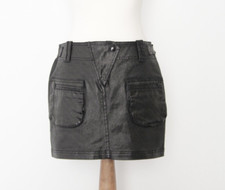 Minigonna di jeans nera effetto metallizzato Armani jeans taglia 42