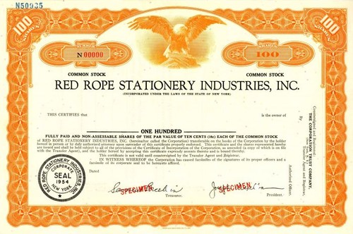 Red rope stationery - red,