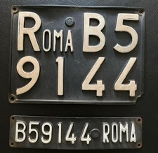 Roma license plate targa - plate,