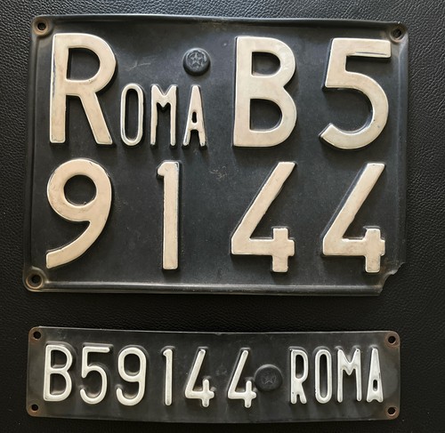 Roma license plate targa - 2,