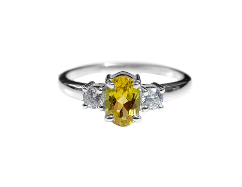Citrino moissanite anello - citrino,