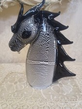 scultura statua testa horse tutta in vetro murano