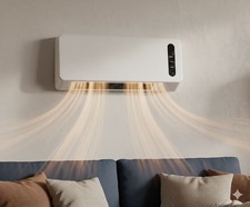 Termoconvettore ceramico a parete stufa elettrica 1000/2000W con timer e display