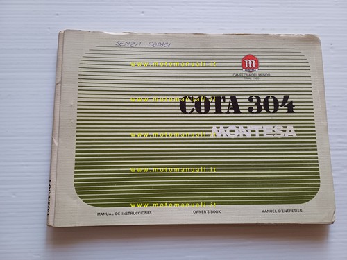 Montesa cota 304 manuale uso - cota,