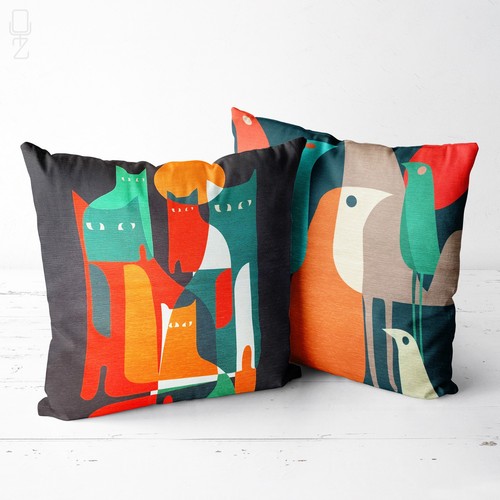 Set copricuscini gatto - set,