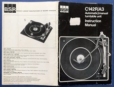 VINTAGE MANUAL BSR C142R/A3