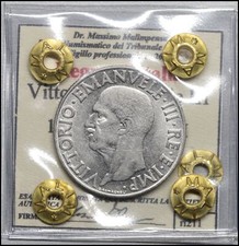 Regno d'italia 1 Lira 1940 XVIII Magnetica Vittorio Emanuele III monete argento