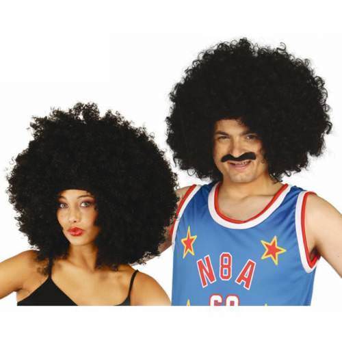 Parrucca afro nera - afro,