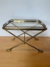 Tavolino In Ottone Con Vetro