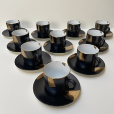 Taitú San Marco Milano 1985 Set 10 Pezzi Tazze Piattino Espresso Mid Century Moderno