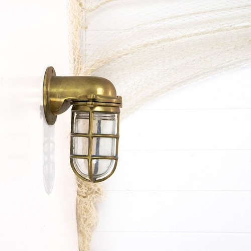 Nautical style brass wall - brass,
