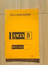 Lancia Beta Montecarlo Libretto Uso e Manutenzione 1976 ORIGINALE Usato