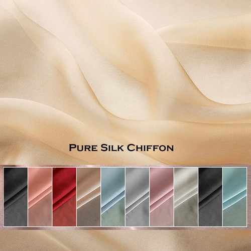 Tessuto chiffon pura - , seta