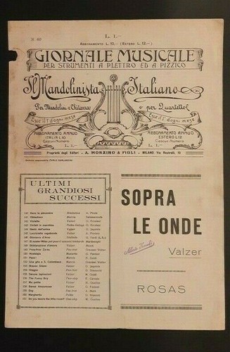 Spartito sopra onde - sopra, rosas