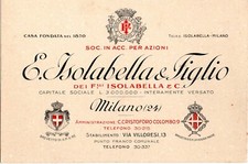 PUBBLICITARIA ISOLABELLA MILANO -RETRO DISEGNO A MANO