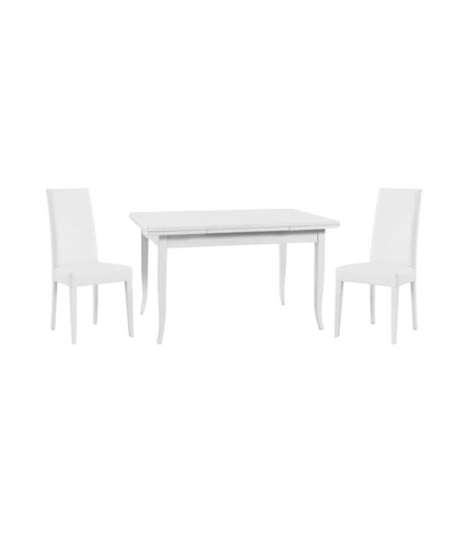 Set tavolo rettangolare bianco