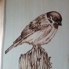 Quadro Legno pirografia Hand Made