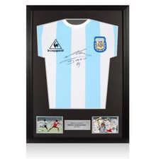Camicia Incorniciata Diego Maradona Firmata - 1986, Maglia Autografa Casa