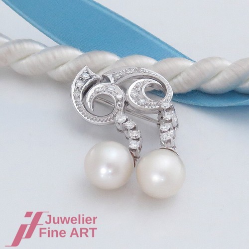 Spilla con perle - con, diamanti