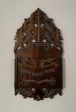 Arte da parete vintage fatta a mano in legno 'Casa dolce casa' stile Foresta Nera 31" x 16"