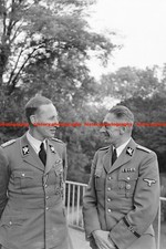 F023501 Reinhard Heydrich with Karl Hermann Frank 1941 WW2