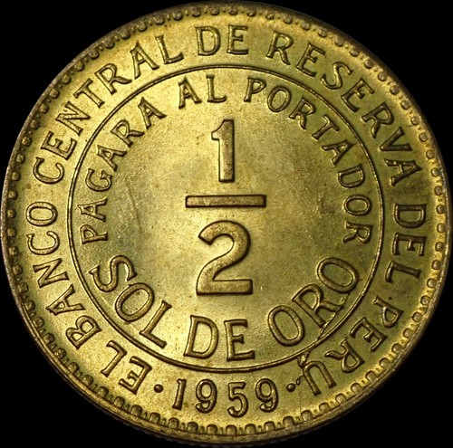 Perù sol oro 1959 - de,