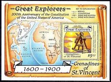 St.Vincent 1988 Explorers Columbus Navigazione Mappe Oceaniche Sestante Tramonto m/s MNH