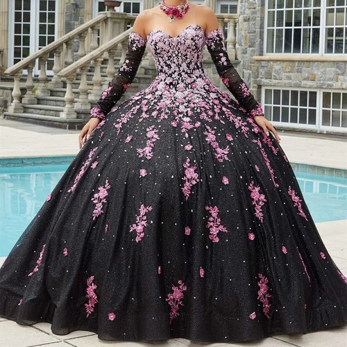 Abiti rosa blu quinceanera