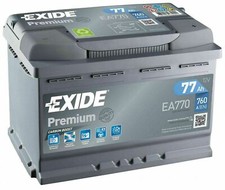 EXIDE EA770 BATTERIA AUTO PREMIUM CARBON BOOST 77AH 760A 12V +DX = FIAMM 80AH