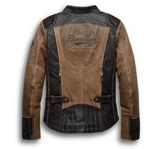 Giacca pelle marrone Harley