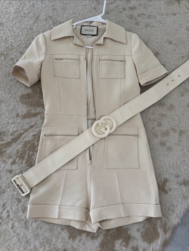 Gucci tuta panna cintura - , logo