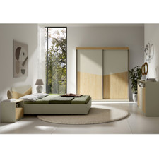 Camera da letto completa matrimoniale moderna rovere beige Tiffany