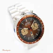 Seiko Brown BULLHEAD 6138-0040 JDM Lancetta rossa ORIGINALE RARISSIMO - 1975
