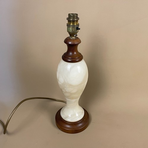 Antique marble wood lamp - antique,