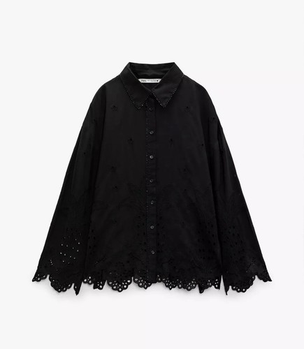 Camicia zara con ricamo - camicia,