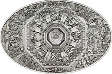 NANO ULTIMO GIUDIZIO Firenze Soffitti del Cielo Moneta Argento 5$ Isole Cook 2014