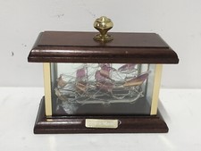 Bacheca Santa Maria barca Veliero da collezione in miniatura Di vetro E Legno 