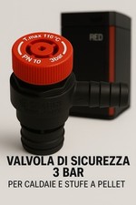 Valvola sicurezza stufa a pellet 3 bar originale MCZ RED365 Cadel 41501103300