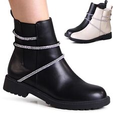 Stivaletti Chelsea Da Donna Con Glitter Ankle Boots Plateau Booties