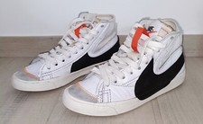 NIKE BLAZER MID 77 JUMBO N°44 28 CM SCARPE DD3111 100 BIANCHE NERE OTTIME UK 9