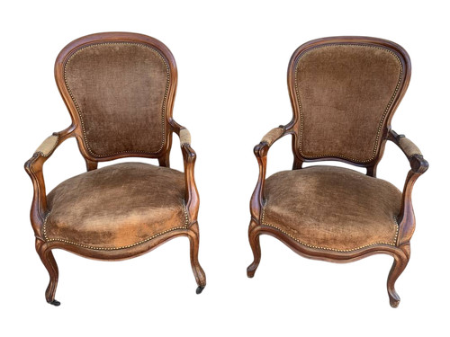 Coppia antiche poltrone fine