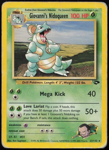 Giovanni nidoqueen rare - giovanni's, non