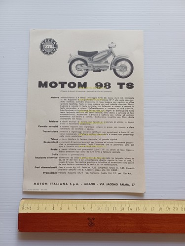 Motom depliant originale - 98,