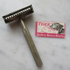 Valet - Rasoio Di Sicurezza - Vintage British Razor - con lametta Tiger
