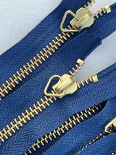 X25 Cerniere Lampo Zip metallo senza tiretto cm 18 Celeste – Pz. 50