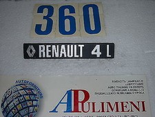 FREGIO-LOGO-SIGLA-SCRITTA POSTERIORE “RENAULT 4 L” IN PLASTICA