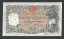Italy Lire 50 BB+ CAPRANESI DUE BUOI TESTINA DECRETO 03-02-1918 R 3 !!!